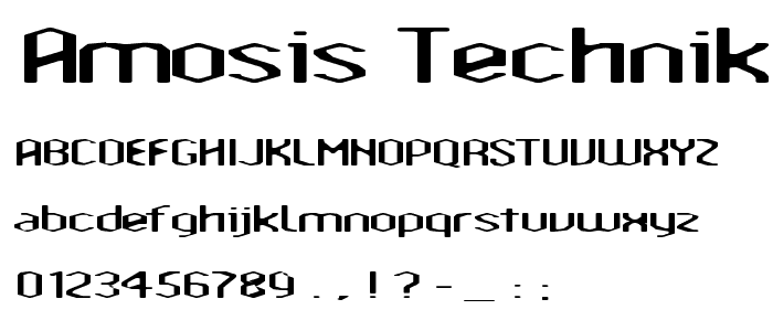 Amosis Technik font